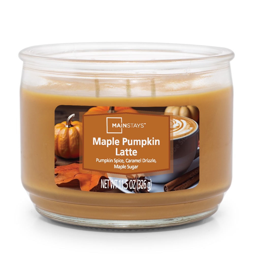 Holiday Candle Set - Maple Pumpkin Latte Scented Triple Wick