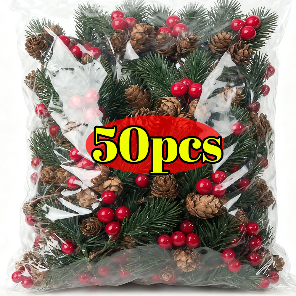 5/50Pcs Christmas Artificial P - Christmas Tree Artificial ulasan dan harga