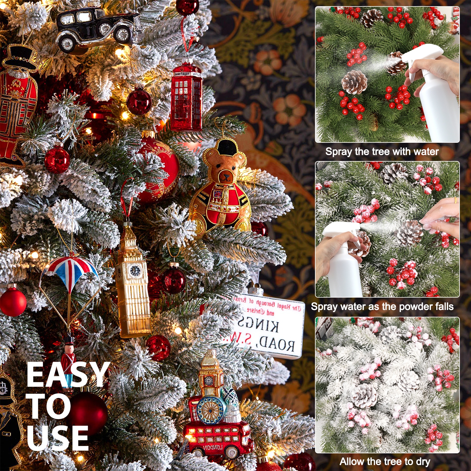 3.4 Lbs Artificial Snow Flocki - Christmas Wreath Fake ulasan dan harga