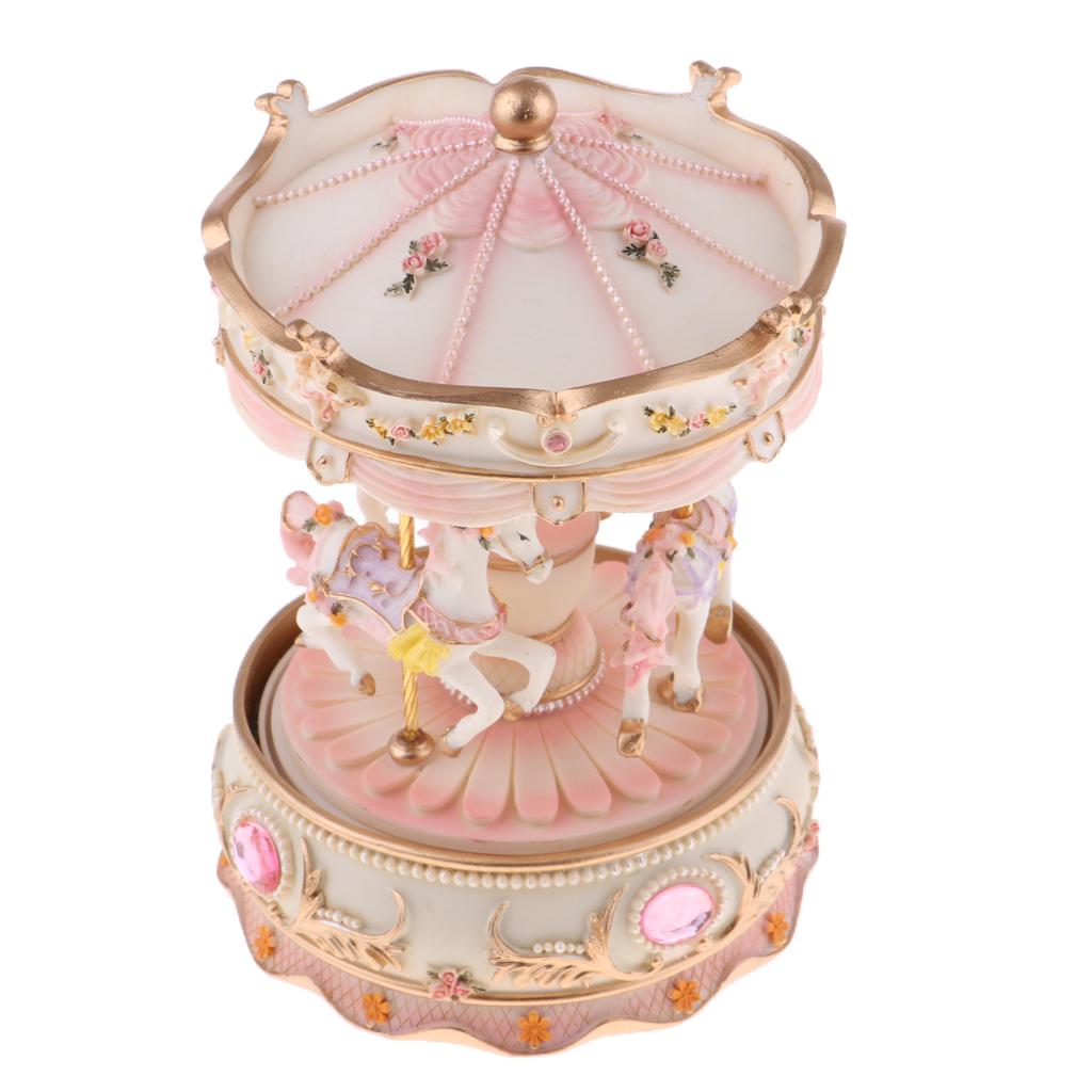 Handcrafted Resin Rotating Hor - Snow Globe Musical ulasan dan harga