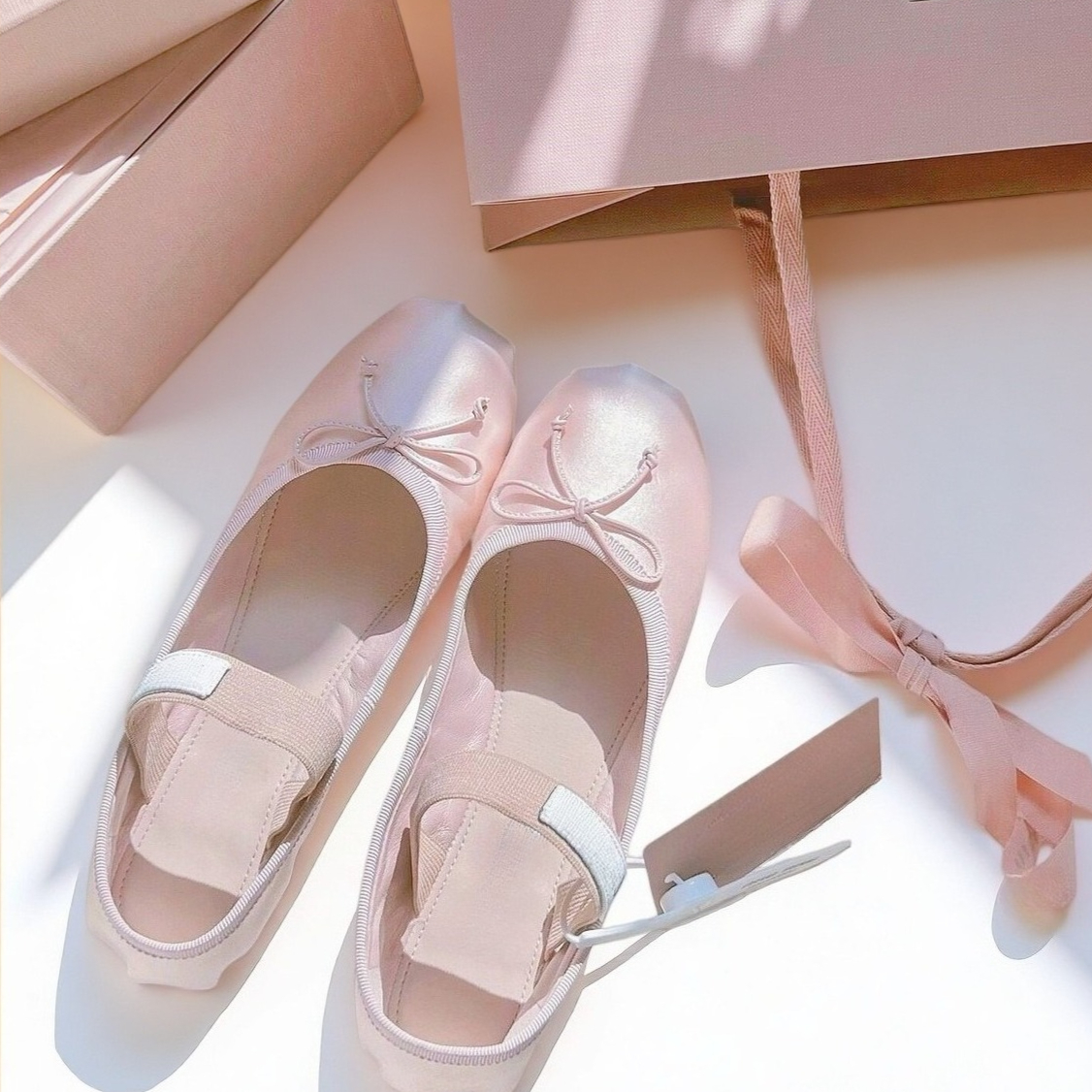 26SS Luxury Ballet Flats, Wome - Ribbon Bow Gift ulasan dan harga