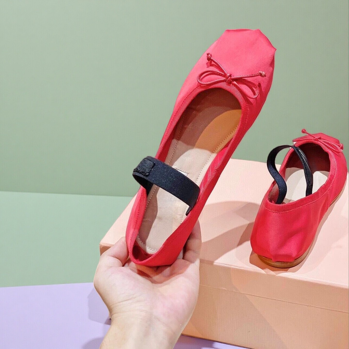 26SS Luxury Ballet Flats, Wome - Ribbon Bow Gift ulasan dan harga