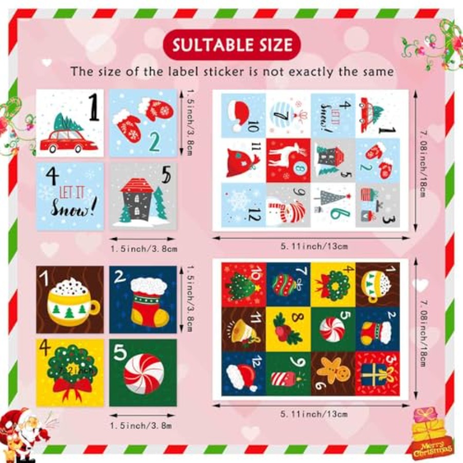 16 Sheets Christmas Advent Cal - Advent Calendar Gift ulasan dan harga