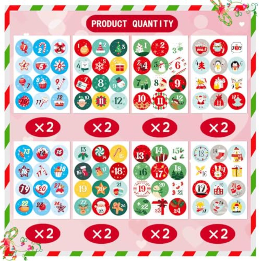 16 Sheets Christmas Advent Cal - Advent Calendar Gift ulasan dan harga