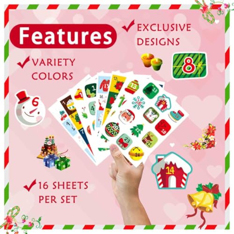 16 Sheets Christmas Advent Cal - Advent Calendar Gift ulasan dan harga