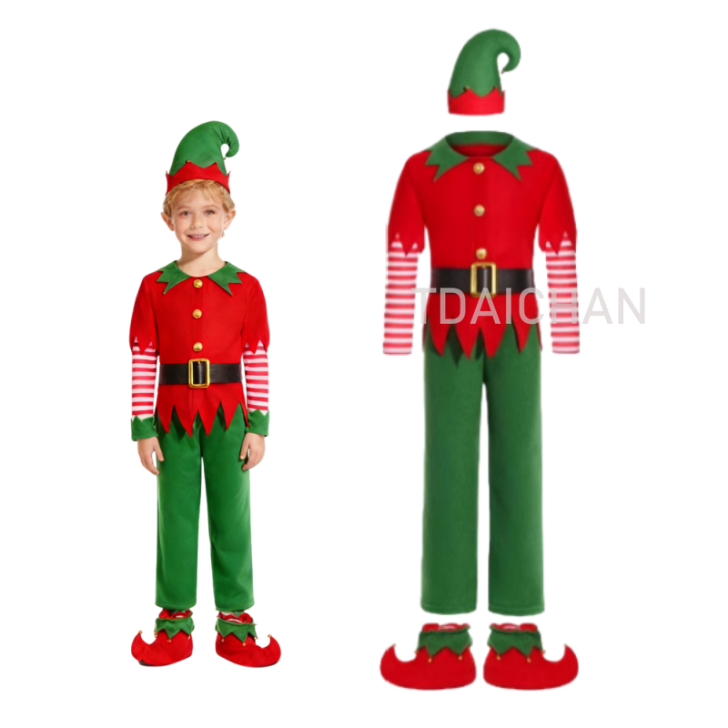Christmas Elf Costume Set Red  - Elf Costume Christmas ulasan dan harga