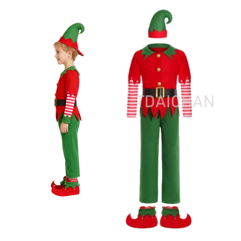 Christmas Elf Costume Set Red  - Elf Costume Christmas ulasan dan harga