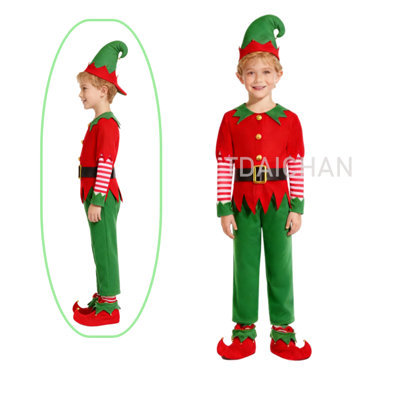 Christmas Elf Costume Set Red  - Elf Costume Christmas ulasan dan harga