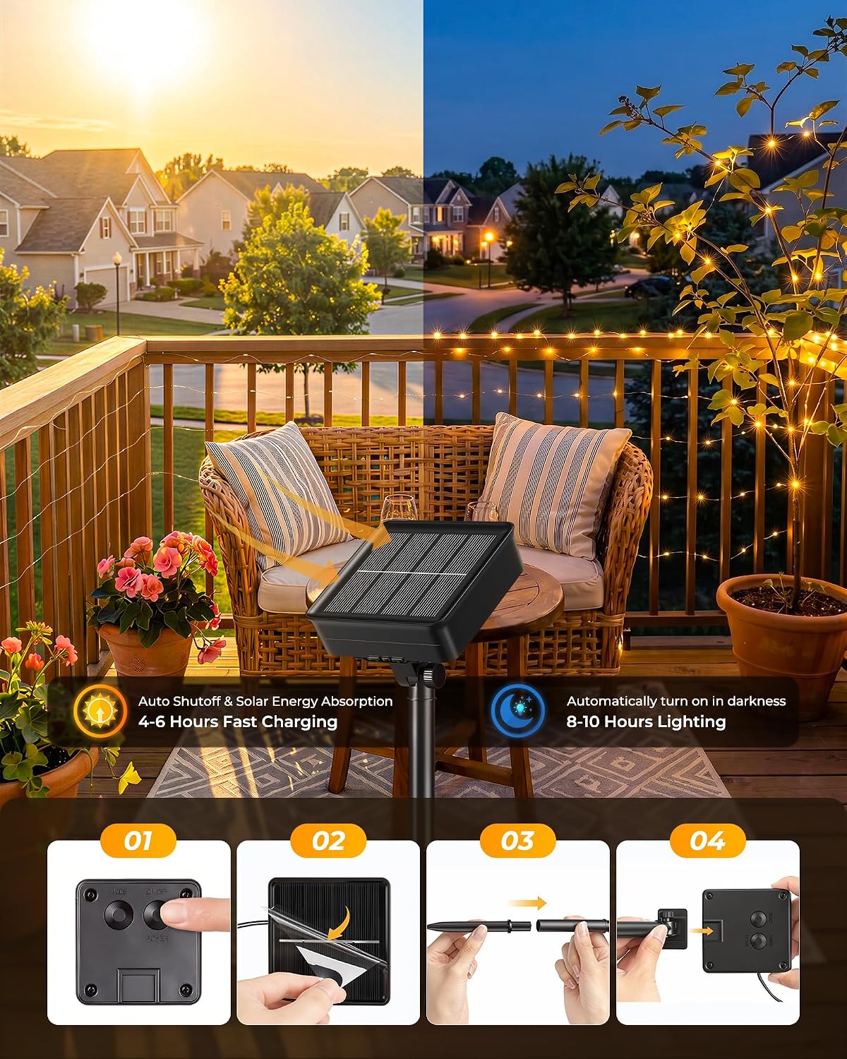 Solar Fairy Lights,33Ft 100 LE - Led Fairy String Lights ulasan dan harga