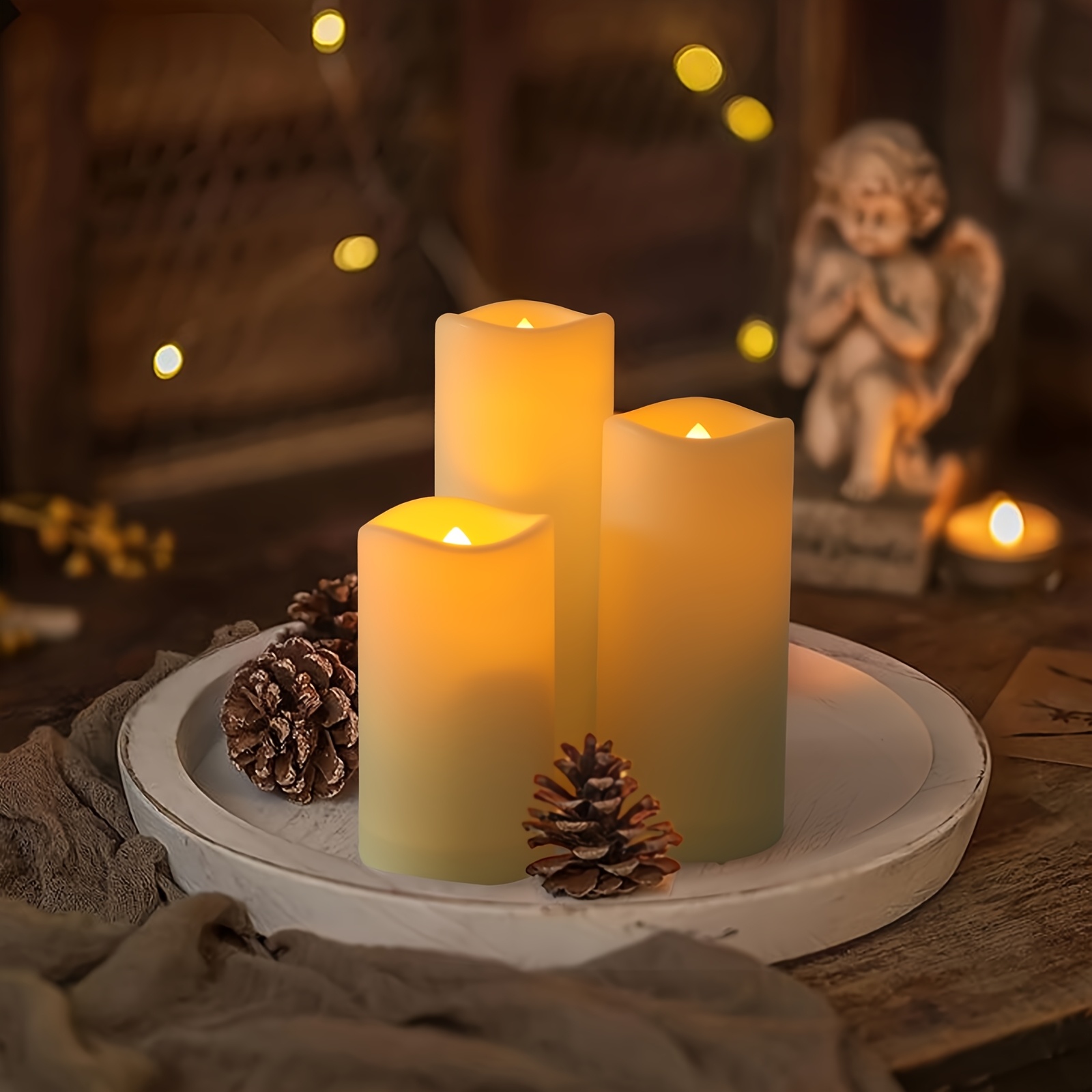 72-Piece Flameless Flickering  - Holiday Candle Set ulasan dan harga