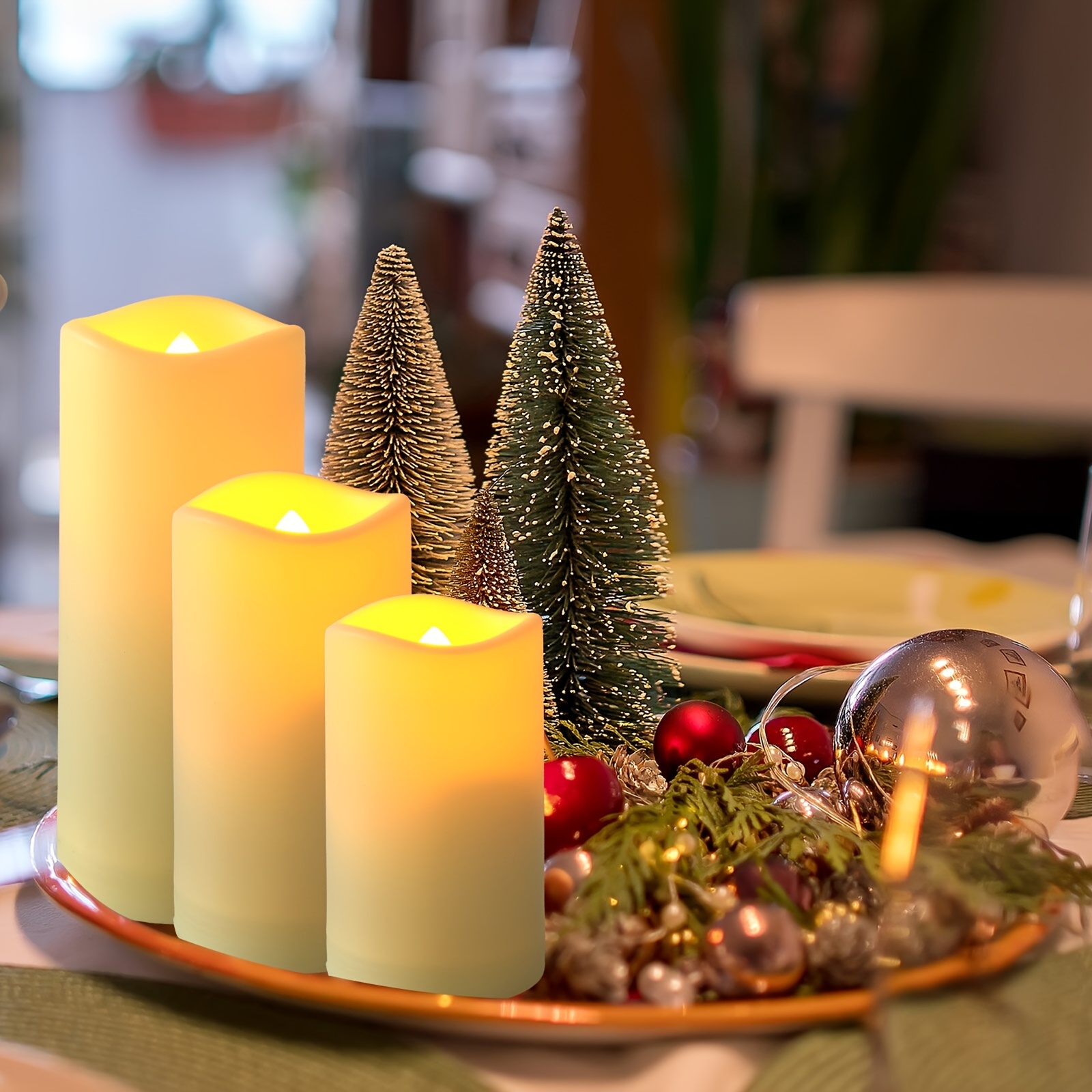 72-Piece Flameless Flickering  - Holiday Candle Set ulasan dan harga