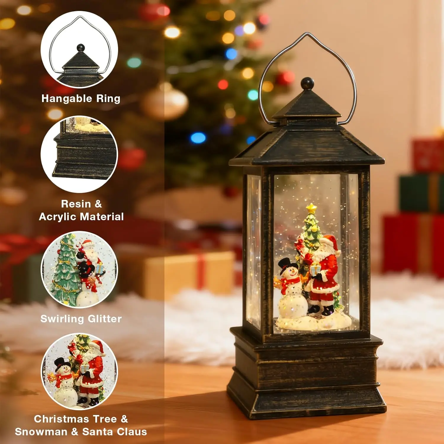 Christmas Snow Globe Lantern w - Snow Globe Musical ulasan dan harga