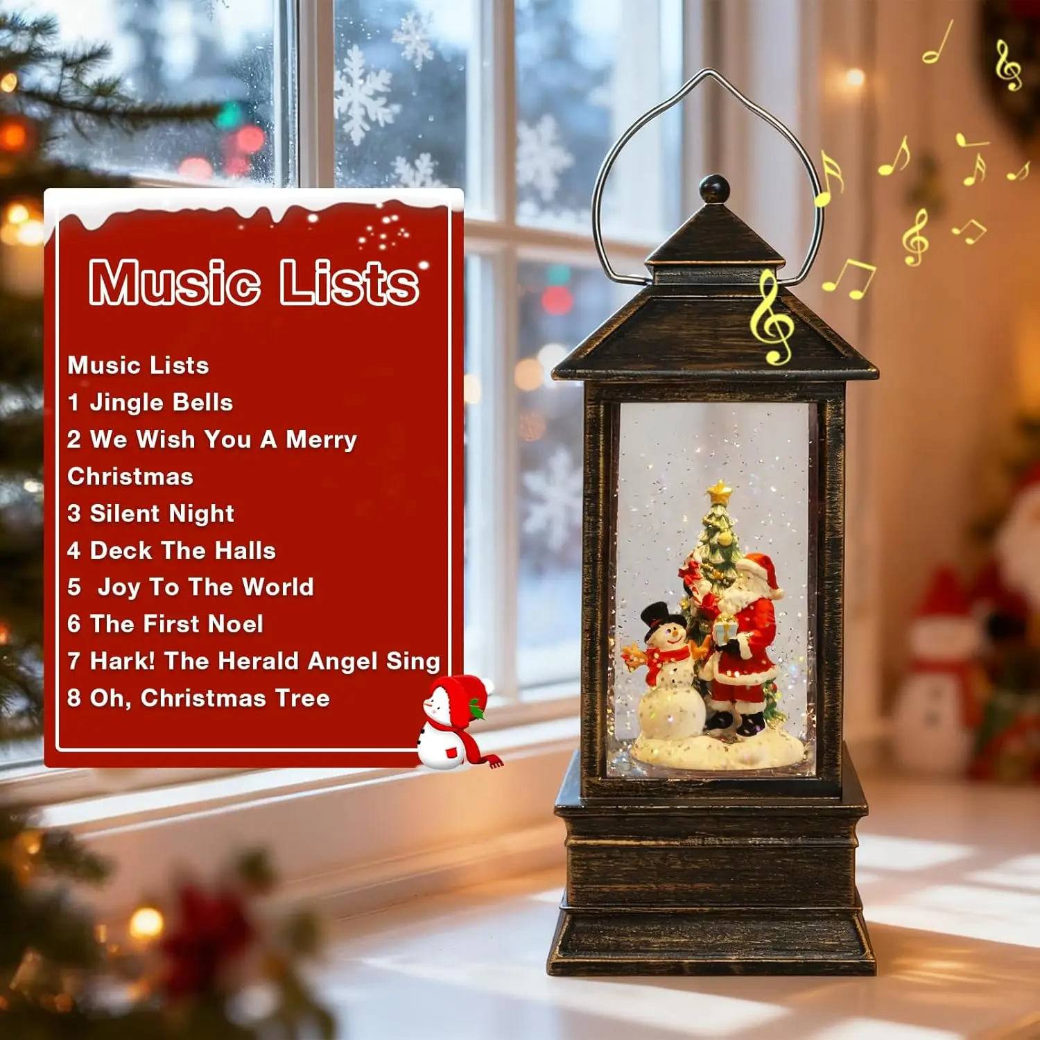 Christmas Snow Globe Lantern w - Snow Globe Musical ulasan dan harga