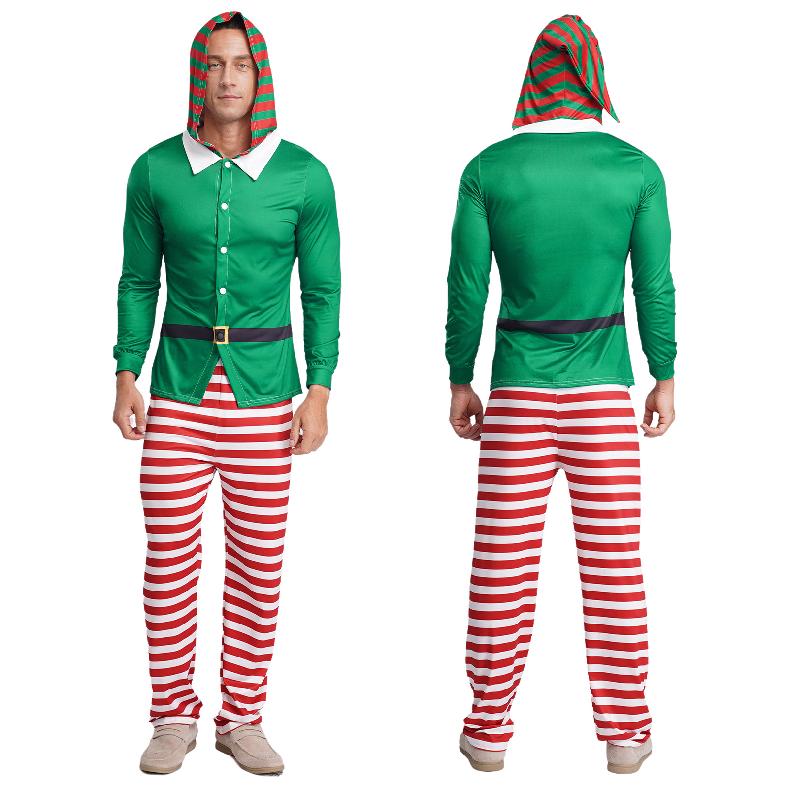 Men Christmas Elf Pajamas Part - Elf Costume Christmas ulasan dan harga