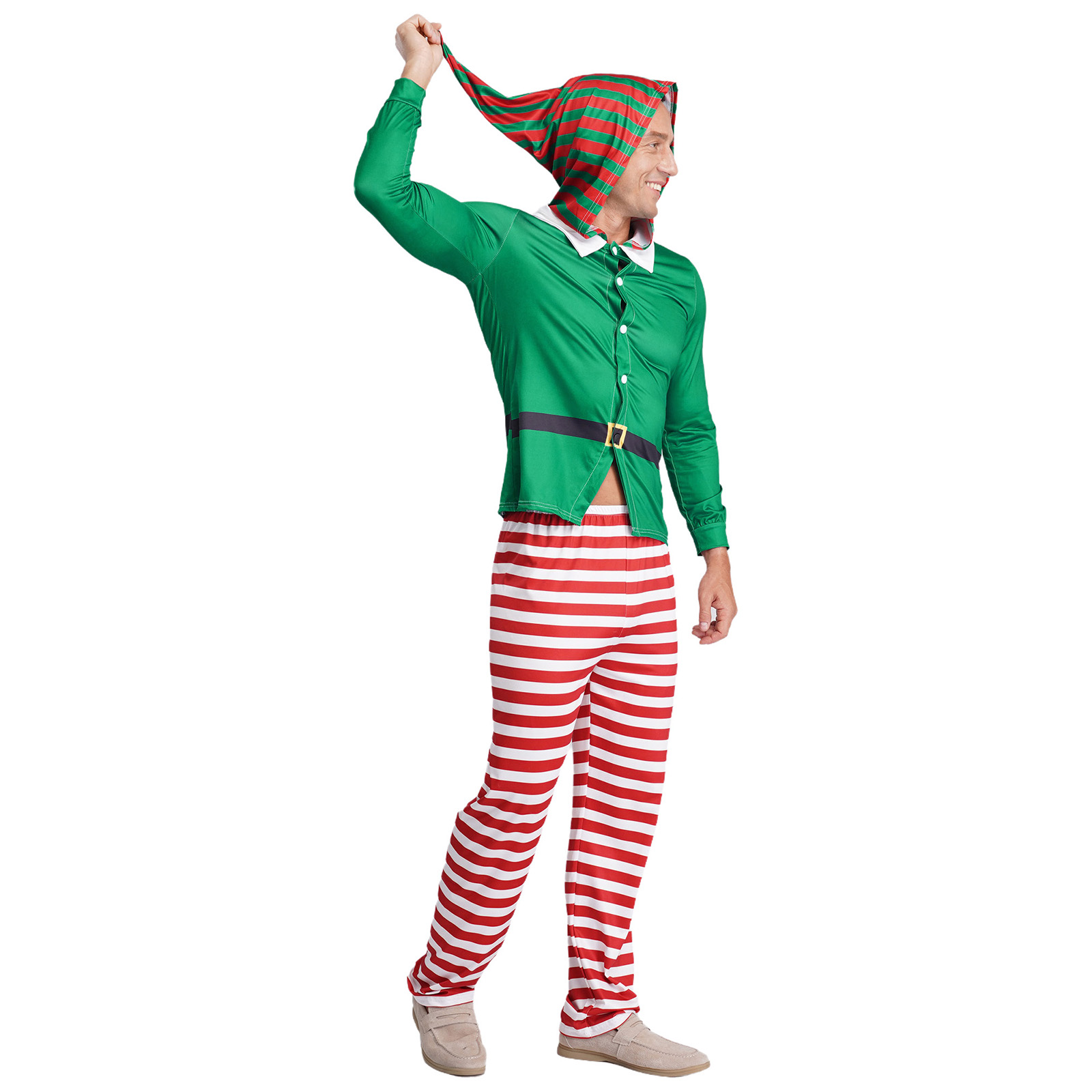 Men Christmas Elf Pajamas Part - Elf Costume Christmas ulasan dan harga