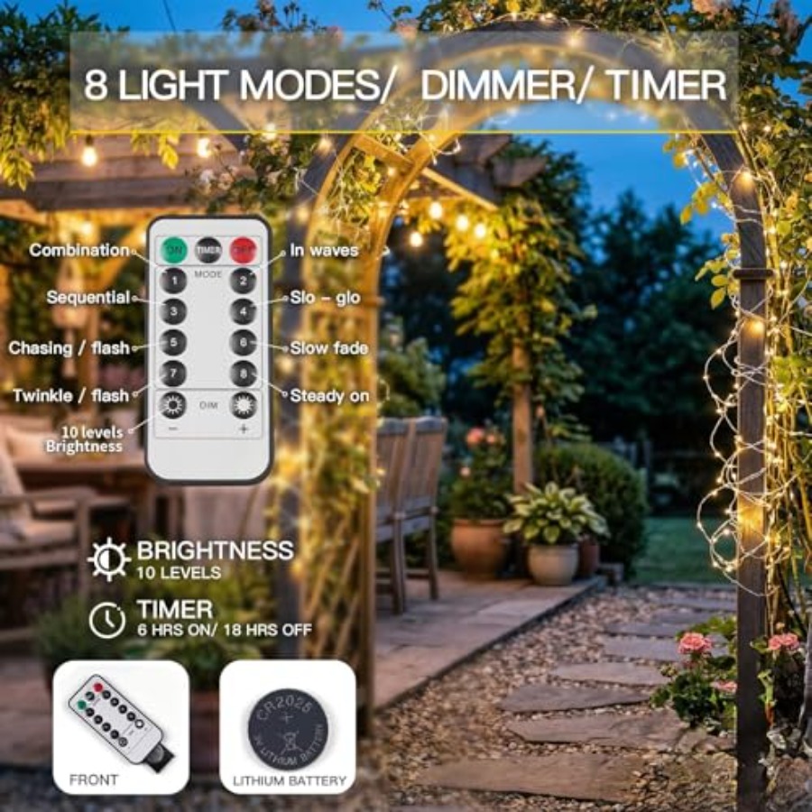66Feet 200 LED Outdoor String  - Led Fairy String Lights ulasan dan harga