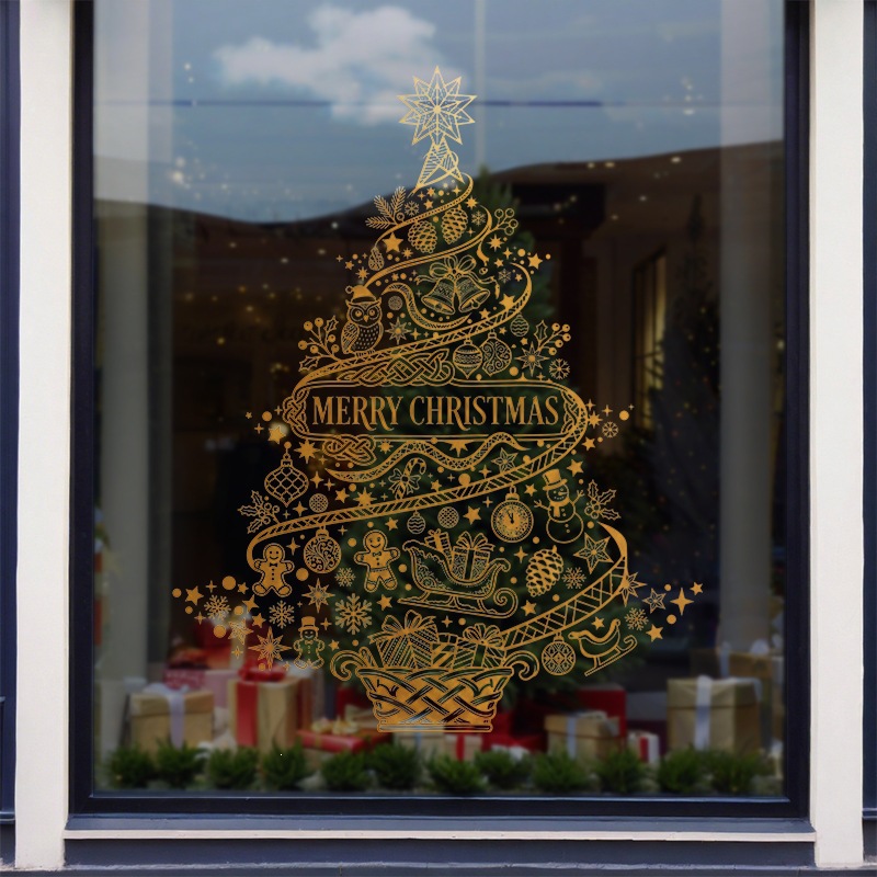 Merry Christmas Home Decoratio - Snowflake Window Decal ulasan dan harga