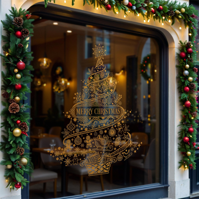 Merry Christmas Home Decoratio - Snowflake Window Decal ulasan dan harga