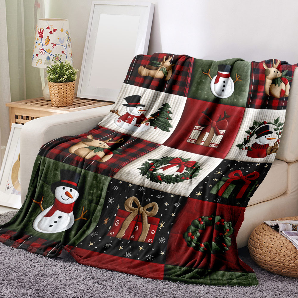 Christmas Quilt Patchwork Blan - Christmas Throw Blanket ulasan dan harga