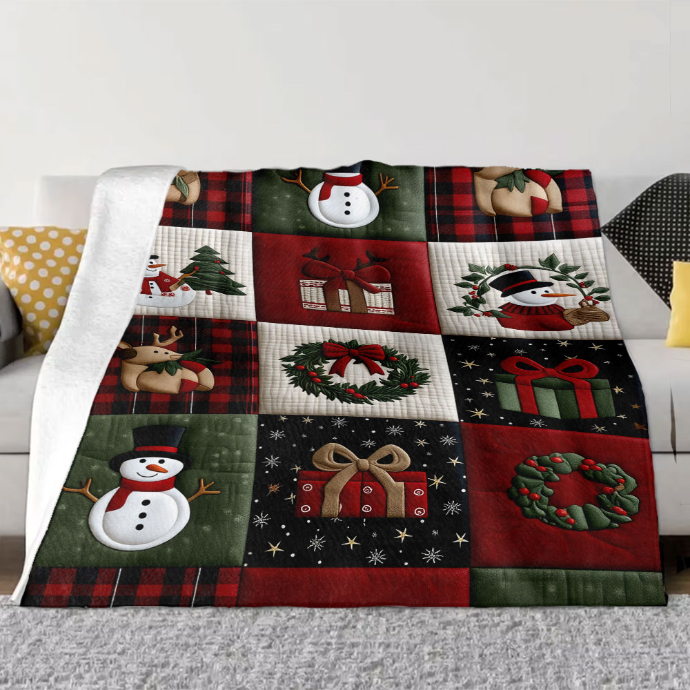 Christmas Quilt Patchwork Blan - Christmas Throw Blanket ulasan dan harga