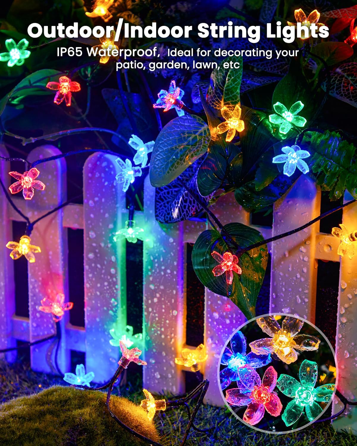 60 LED Flower Solar String Lig - Led Fairy String Lights ulasan dan harga